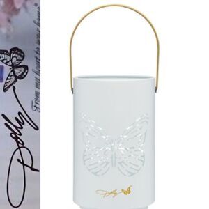 Dolly Parton Cut-Out Butterfly Decorative Lantern w/ Gold Handle